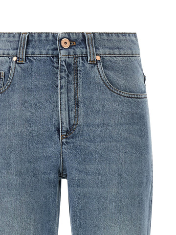 Blue Cotton Relaxed Fit Jeans
