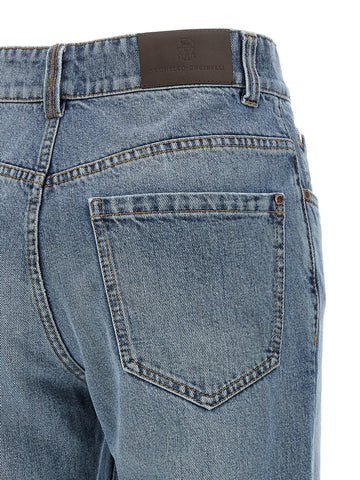 Blue Cotton Relaxed Fit Jeans