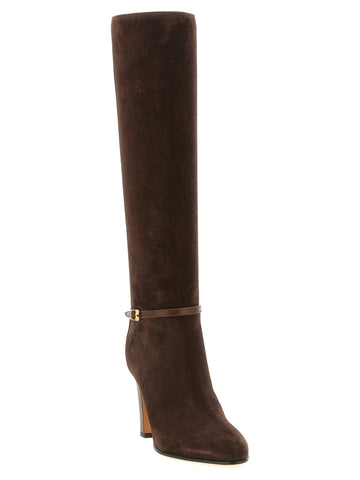 Brown Calfskin Over The Knee