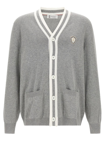 Gray Cotton Cardigan