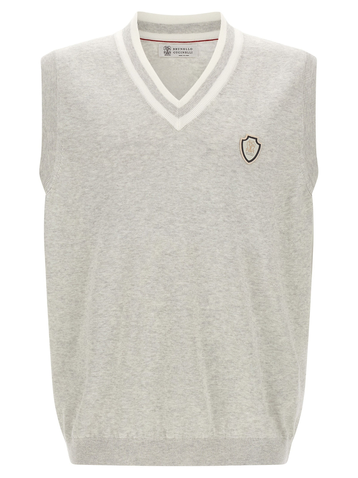 Gray Cotton Sleeveles Sweater