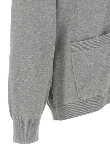 Gray Cotton Cardigan