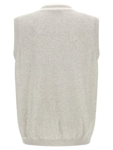 Gray Cotton Sleeveles Sweater