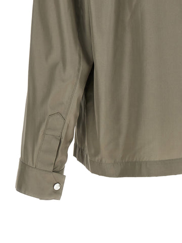 Bicolor Silk Full-Length Jacket