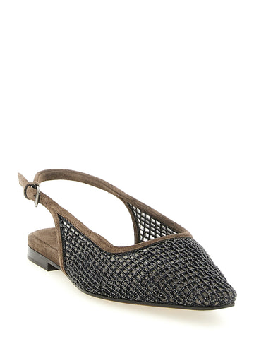 Brown Calfskin Ballet Flats