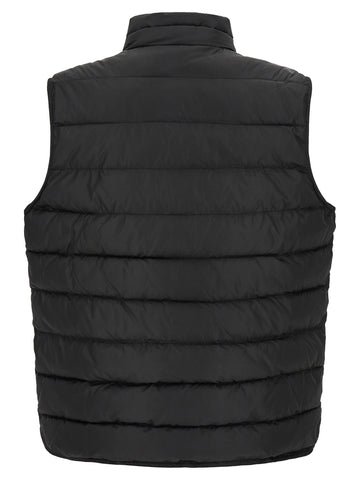 Black Polyester Sleeveless Jacket
