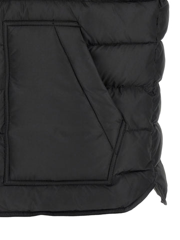 Black Polyester Sleeveless Jacket