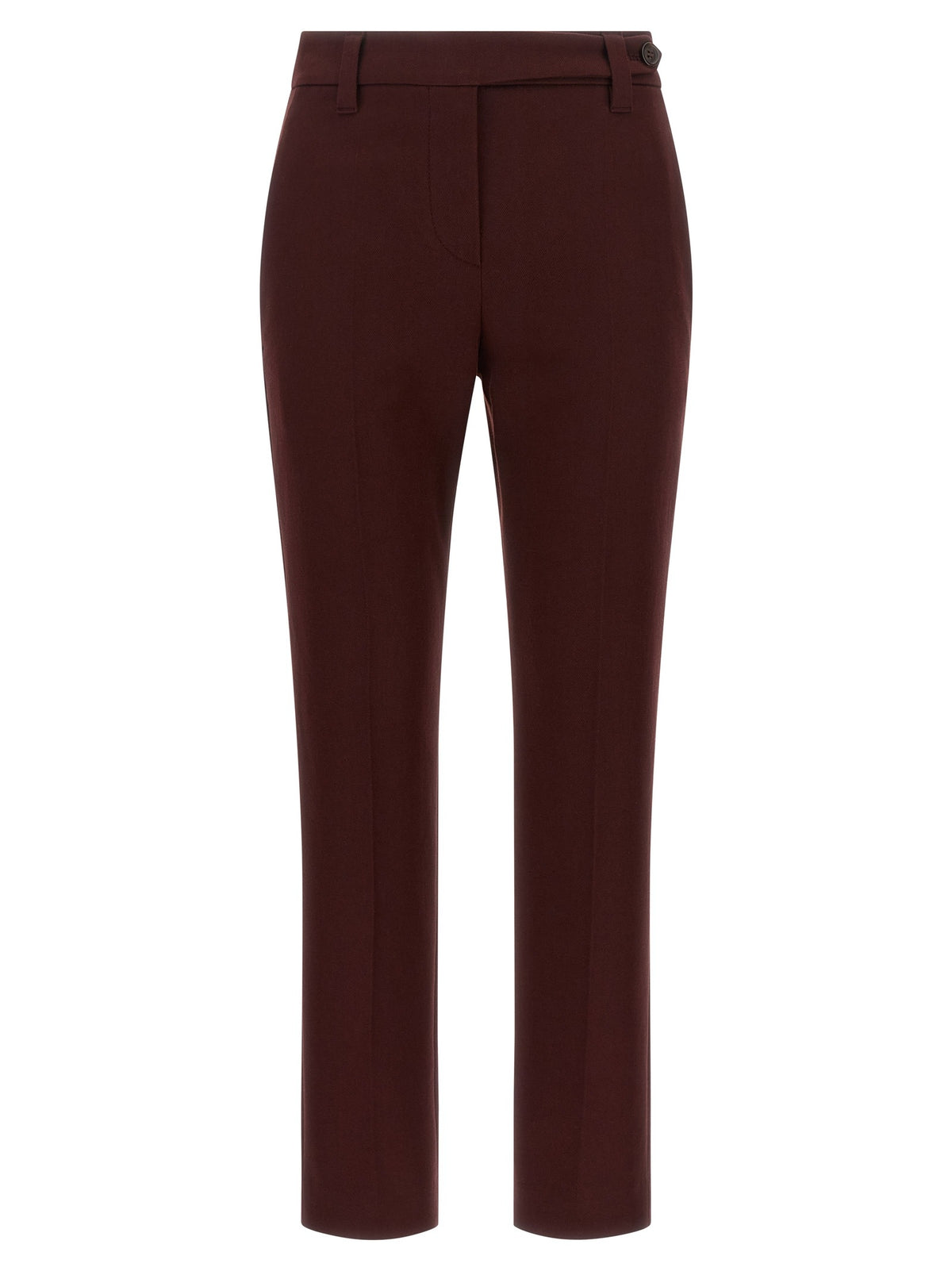 Bordeaux Cotton Casual Pants