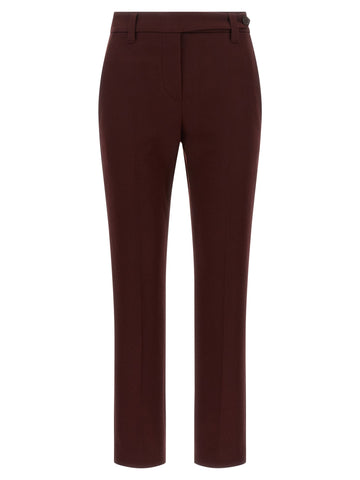Bordeaux Cotton Casual Pants