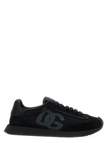 Black Calfskin Athletic Sneakers