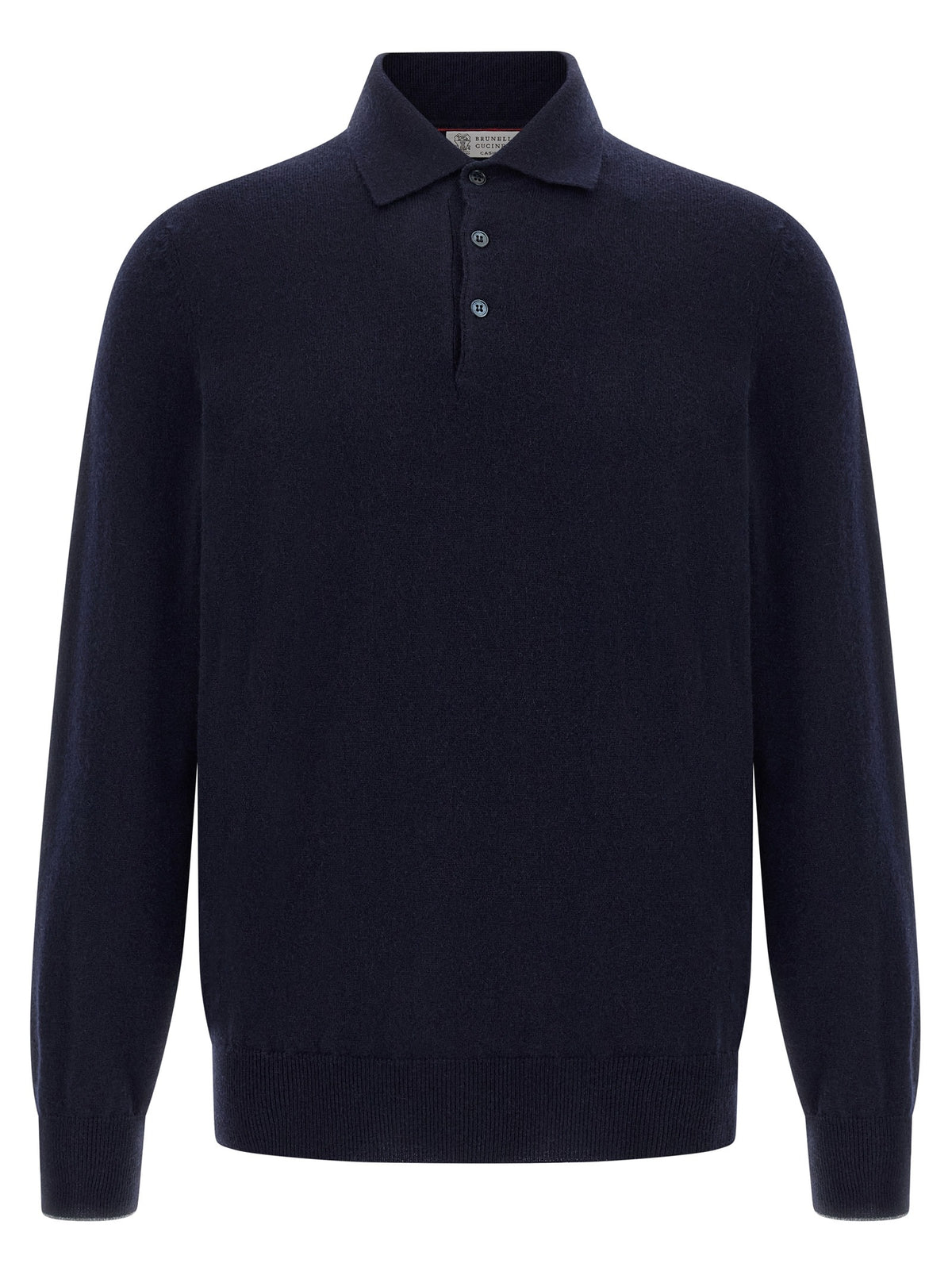 Blue Cashmere Polo Shirt