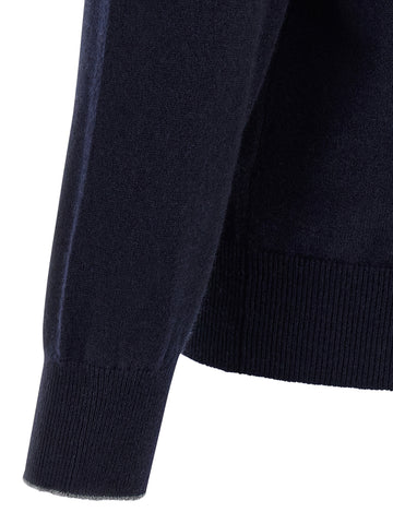 Blue Cashmere Polo Shirt