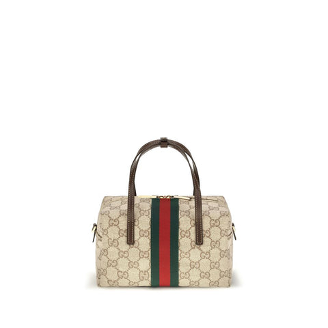 Beige Fabric Handbag