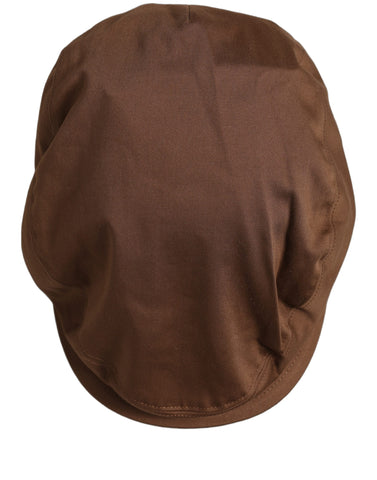 Men Brown Cotton Newsboy Capello Cabbie Hat