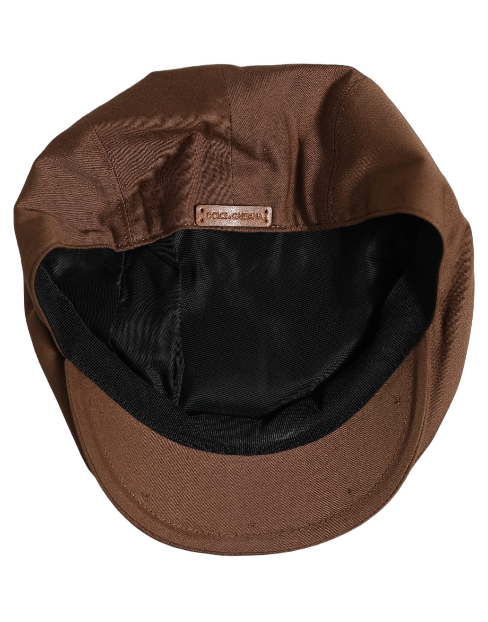Men Brown Cotton Newsboy Capello Cabbie Hat