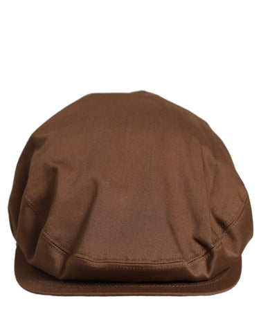 Men Brown Cotton Newsboy Capello Cabbie Hat