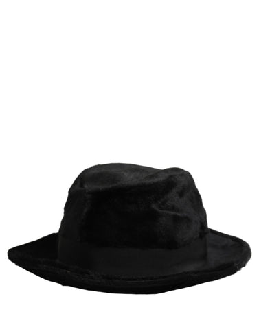 Men Black Classic Wide Brim Fedora Capello Hat