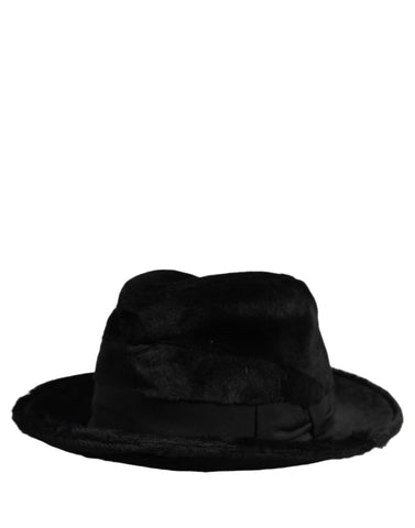 Men Black Classic Wide Brim Fedora Capello Hat