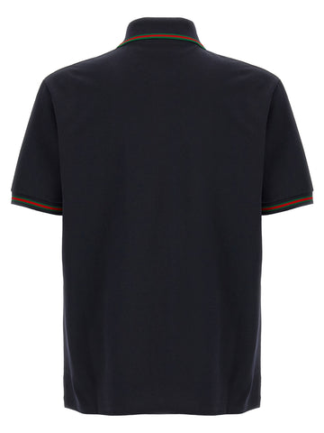 Blue Cotton Polo Shirt
