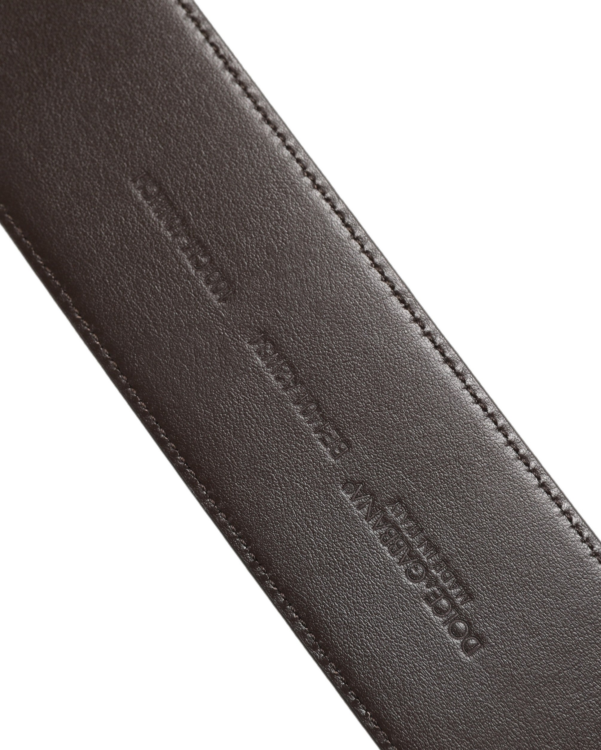 Brown Python Leather Gold Metal Buckle Belt