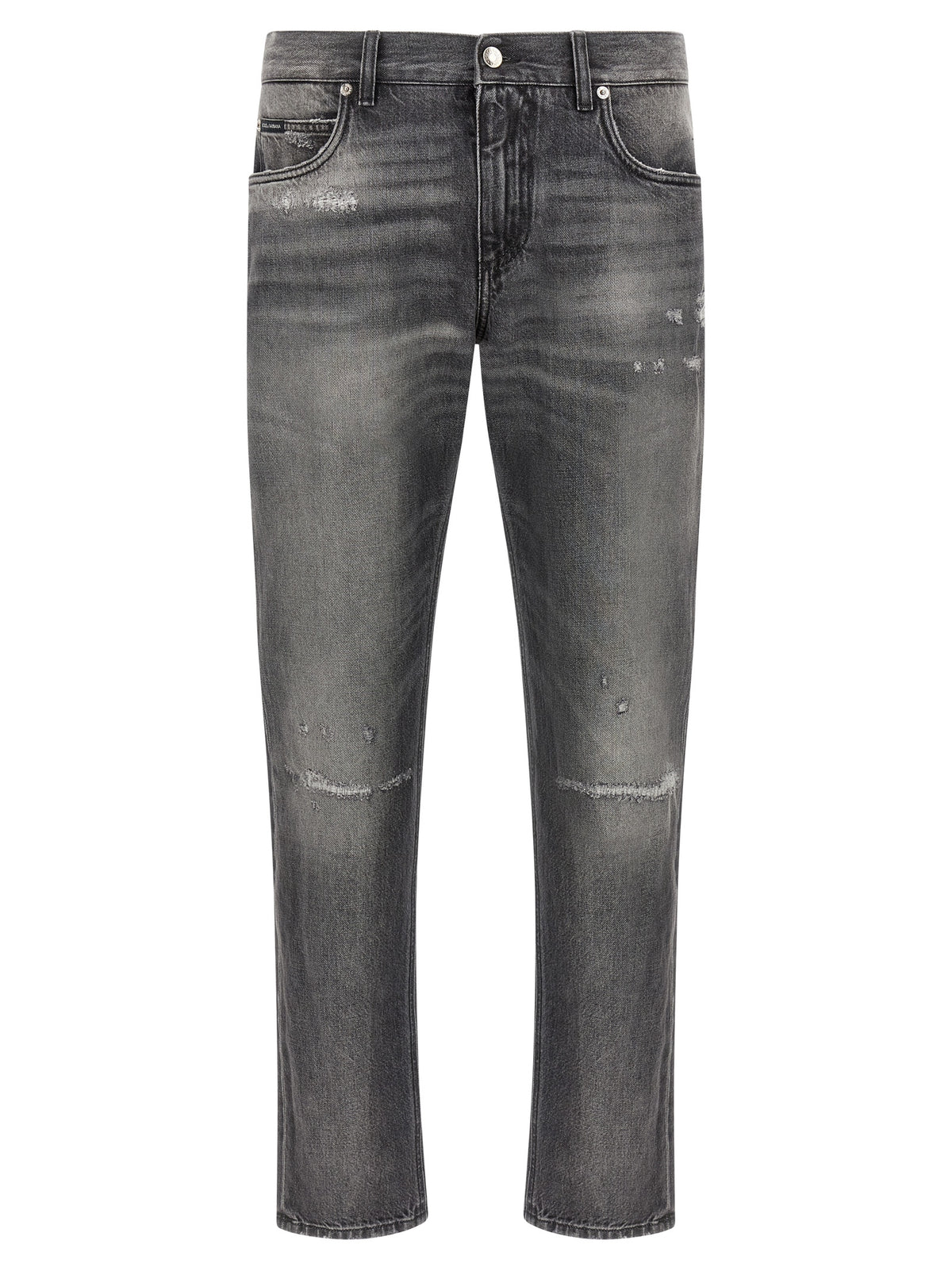 Gray Cotton Jeans Denim