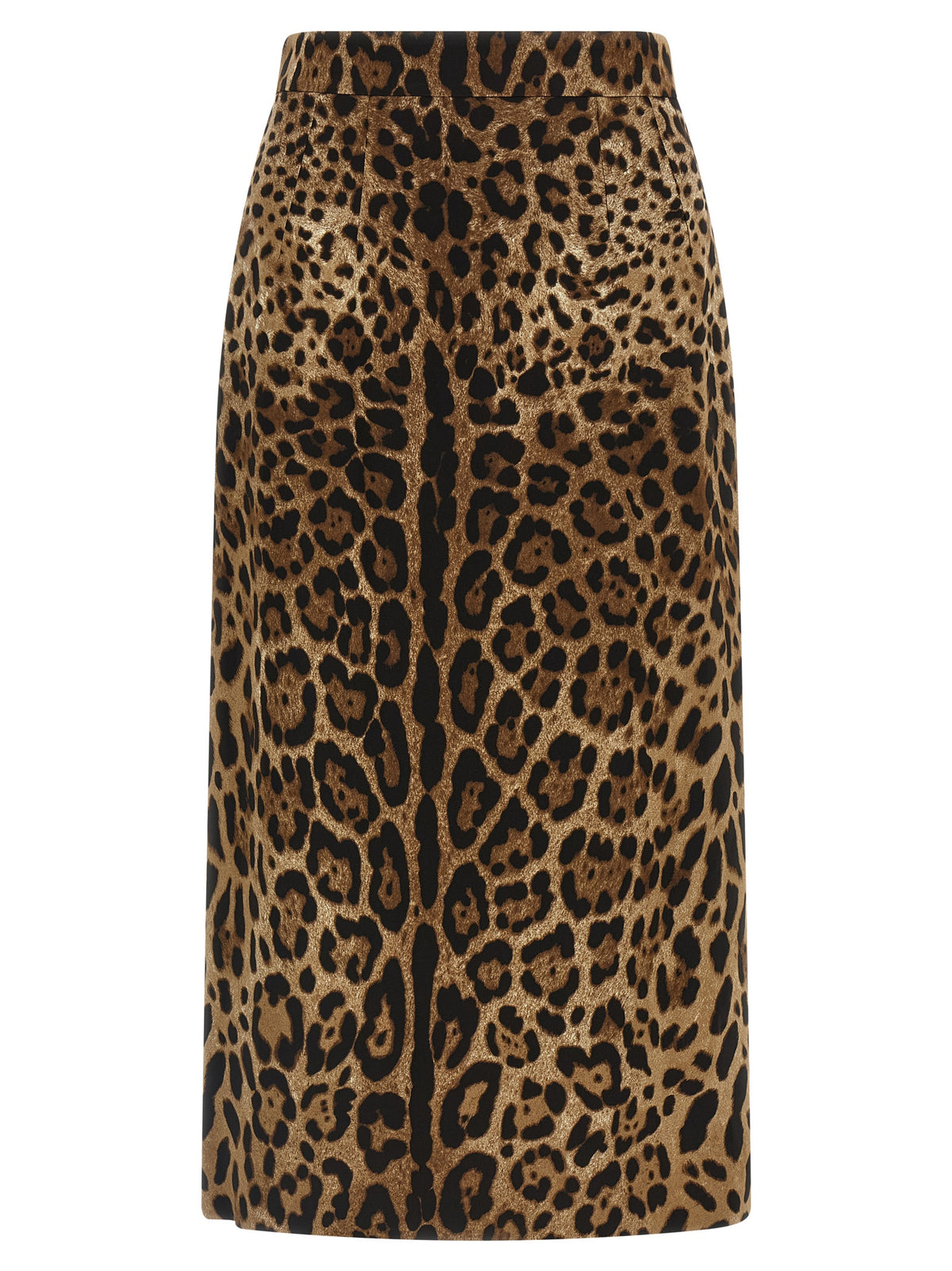 Brown Viscose Midi Skirt