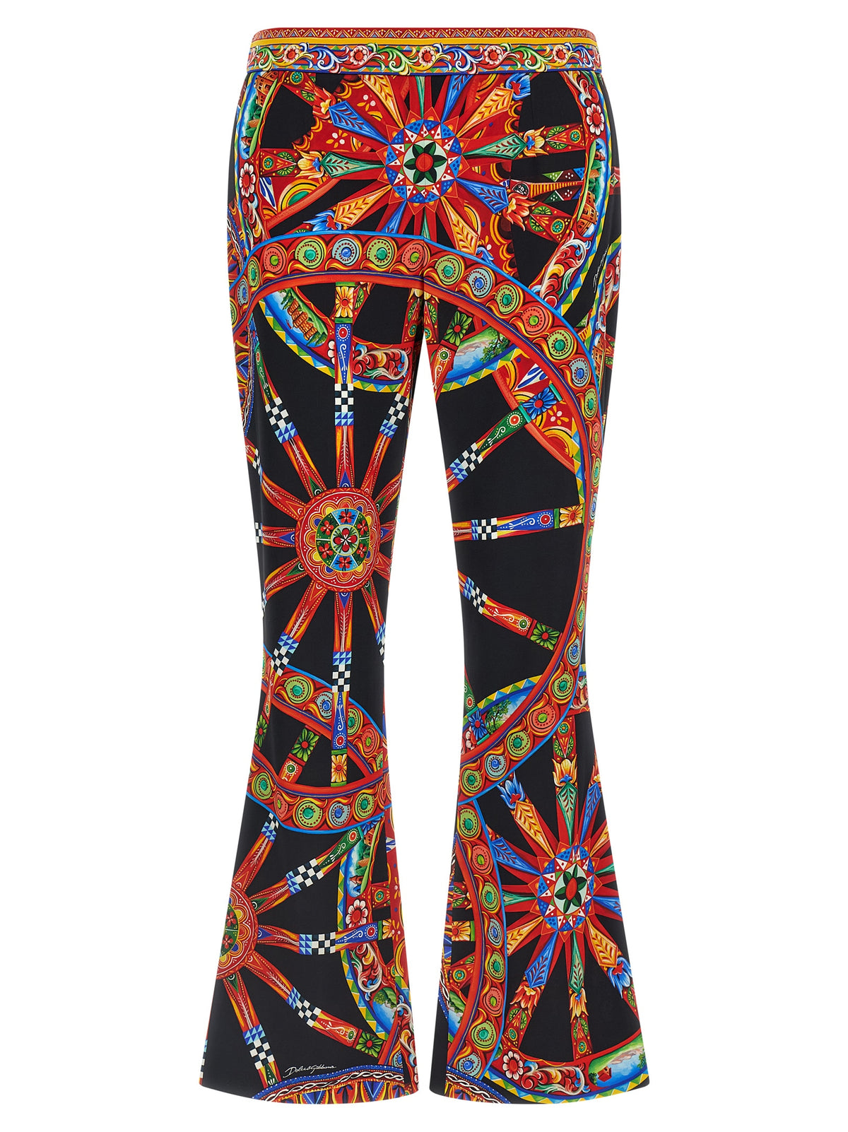Multicolor Silk Flared Pants