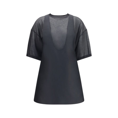Black Wool Oves Aries Casual Dress