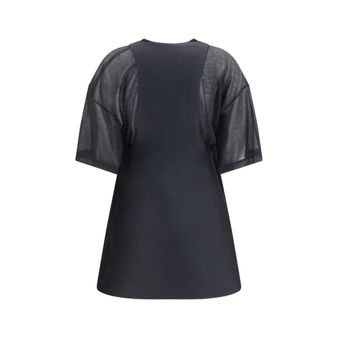 Black Wool Oves Aries Casual Dress