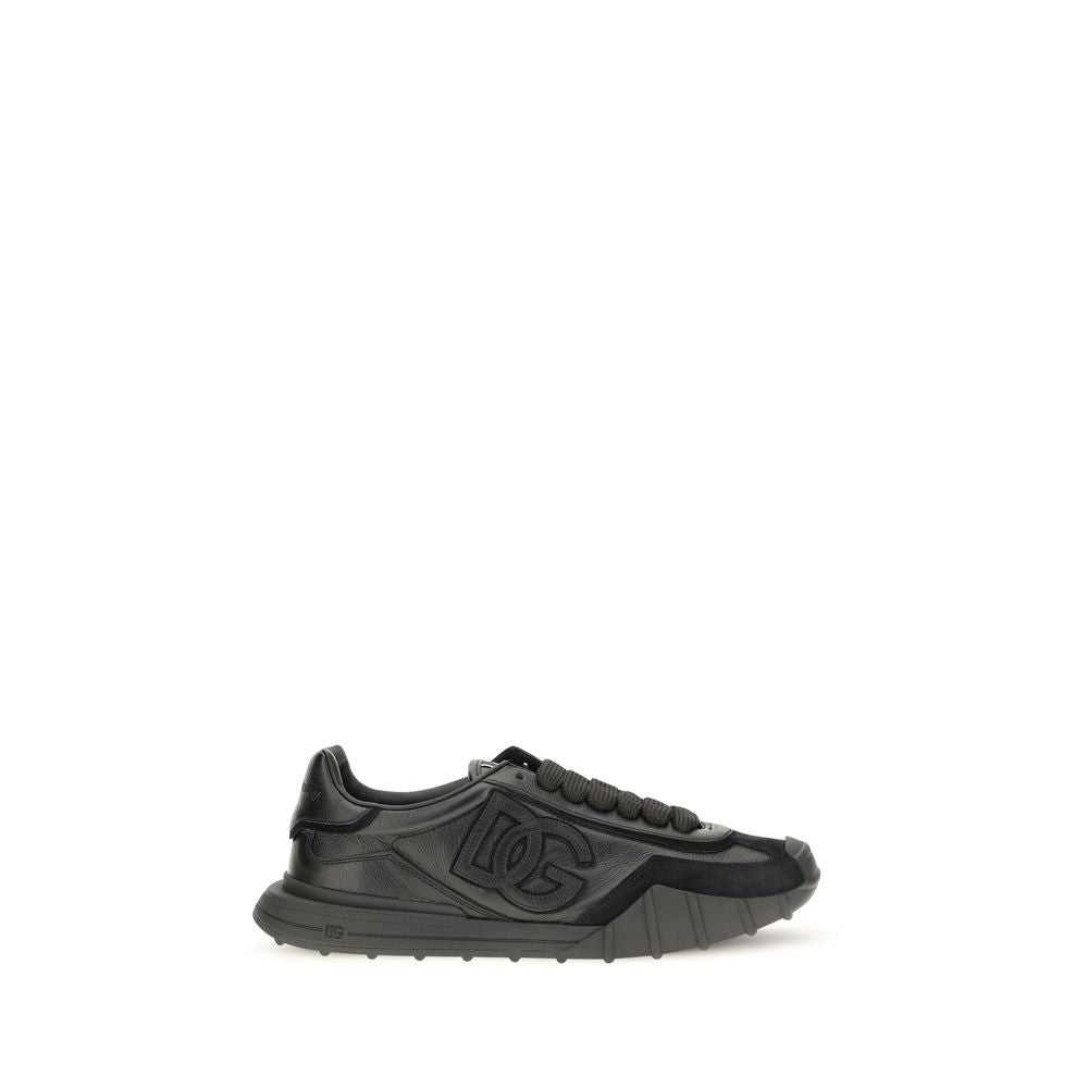 Black Calf Leather Bos Taurus Athletic Sneakers