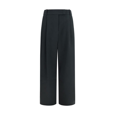 Black Silk Casual Pants