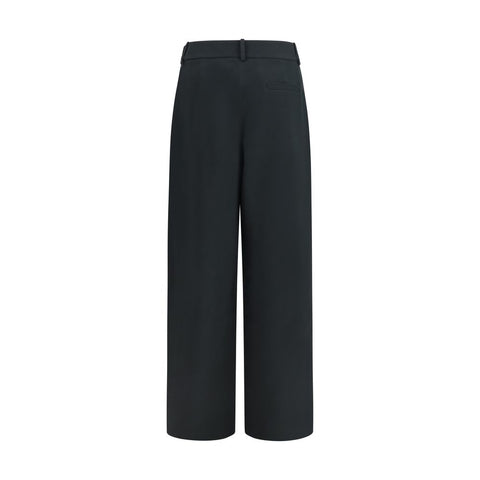 Black Silk Casual Pants
