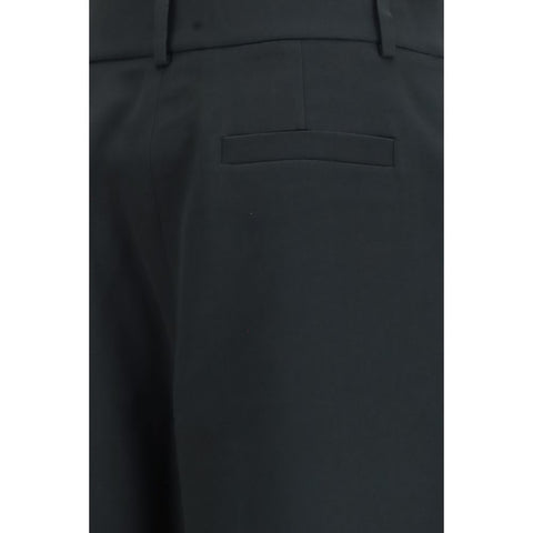Black Silk Casual Pants
