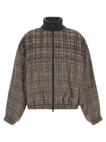Brown Alpaca Leather Bomber