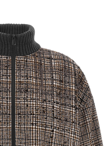 Brown Alpaca Leather Bomber