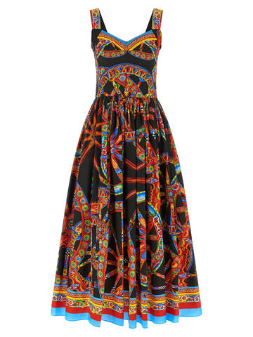 Multicolor Cotton Long Dress