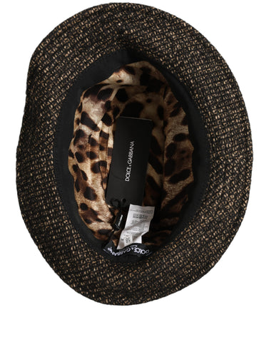 Gray Melange Blended Textured Tweed Capello Hat