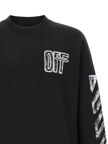 Black Cotton Sweatshirt