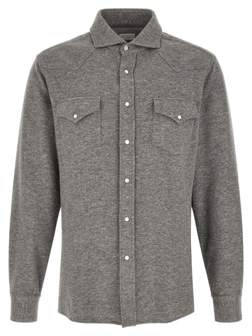 Gray Cashmere Blouse