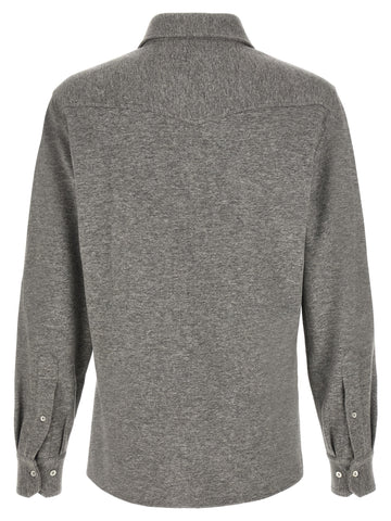 Gray Cashmere Blouse