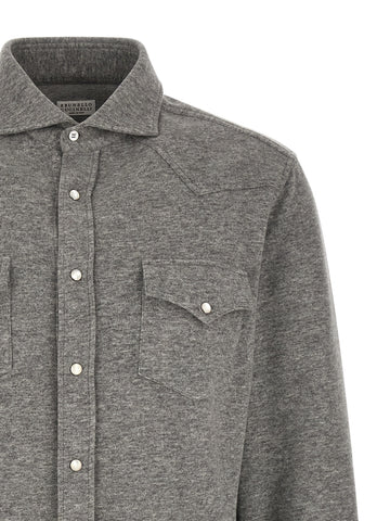 Gray Cashmere Blouse