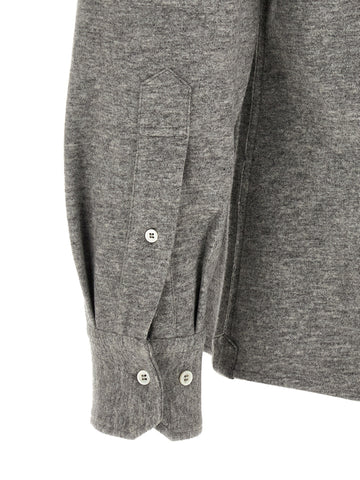 Gray Cashmere Blouse