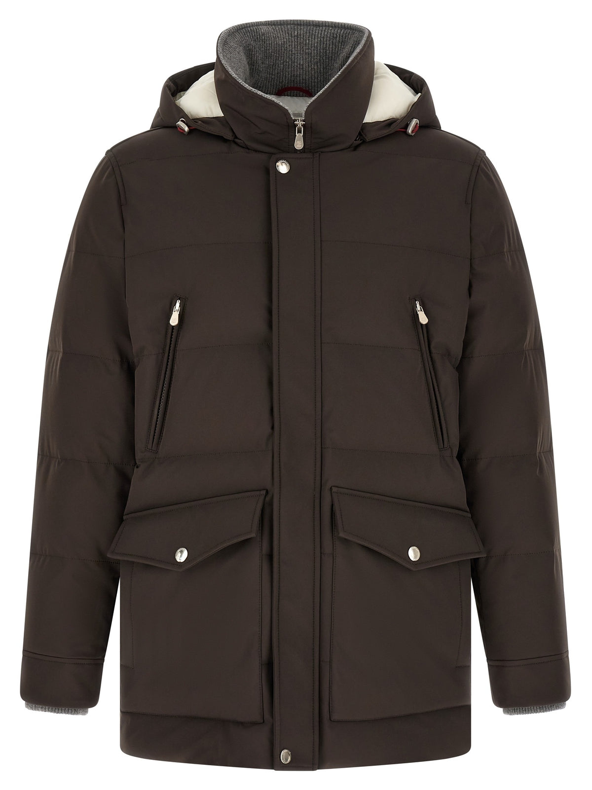 Brown Polyamide Parka