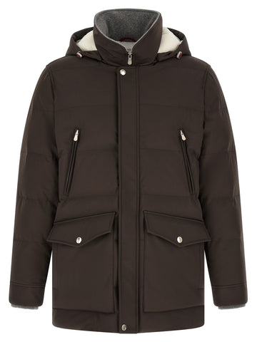 Brown Polyamide Parka