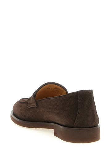 Brown Calfskin Slip-On Loafers
