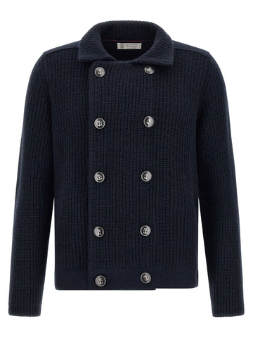 Blue Cashmere Cardigan
