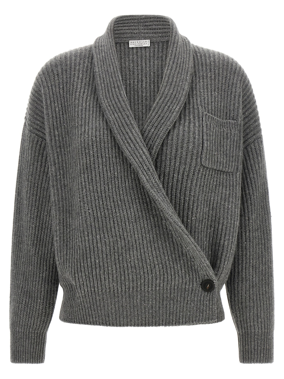 Gray Cashmere Cardigan