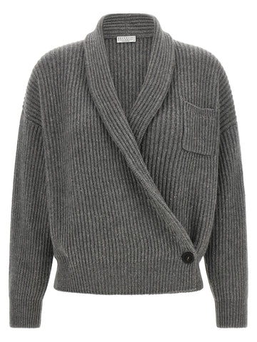 Gray Cashmere Cardigan