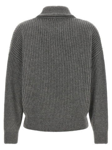 Gray Cashmere Cardigan