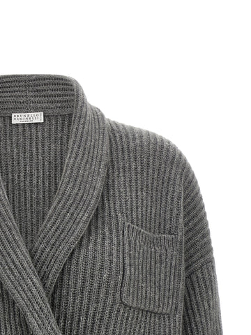 Gray Cashmere Cardigan